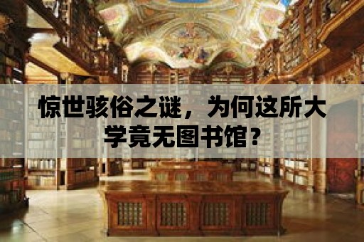 驚世駭俗之謎，為何這所大學竟無圖書館？