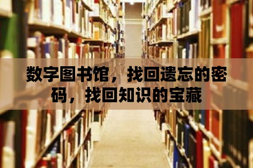 數字圖書館，找回遺忘的密碼，找回知識的寶藏