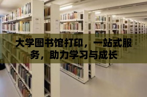 大學圖書館打印，一站式服務(wù)，助力學習與成長