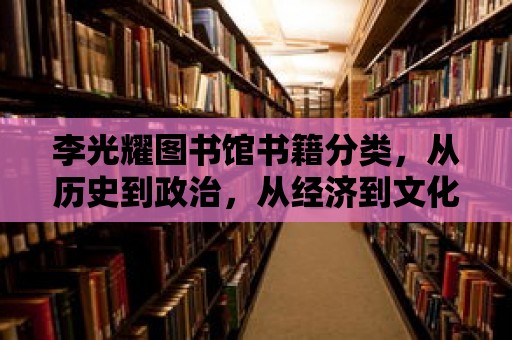 李光耀圖書館書籍分類，從歷史到政治，從經濟到文化