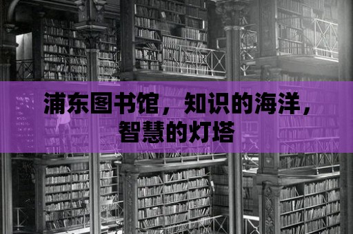 浦東圖書館，知識的海洋，智慧的燈塔