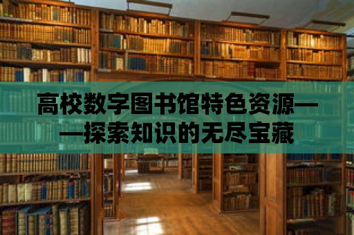 高校數字圖書館特色資源——探索知識的無盡寶藏