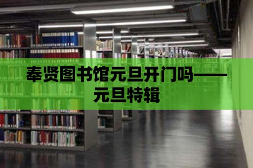 奉賢圖書館元旦開門嗎——元旦特輯