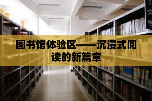 圖書館體驗區(qū)——沉浸式閱讀的新篇章