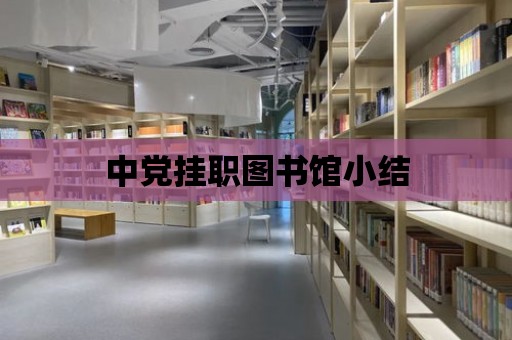 中黨掛職圖書館小結