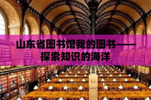 山東省圖書館我的圖書——探索知識的海洋