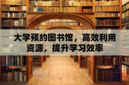 大學(xué)預(yù)約圖書(shū)館，高效利用資源，提升學(xué)習(xí)效率