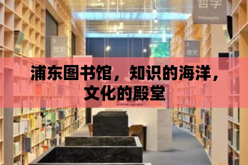 浦東圖書館，知識的海洋，文化的殿堂