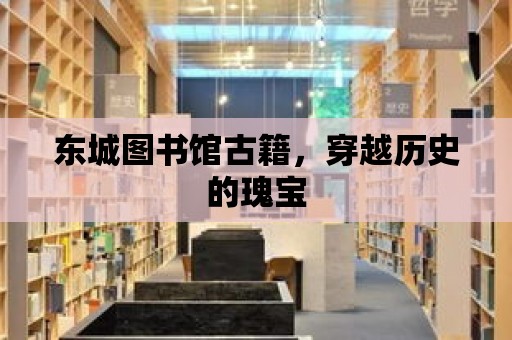 東城圖書館古籍，穿越歷史的瑰寶