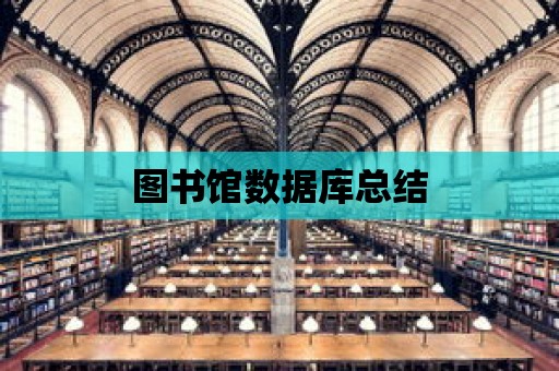 圖書館數據庫總結