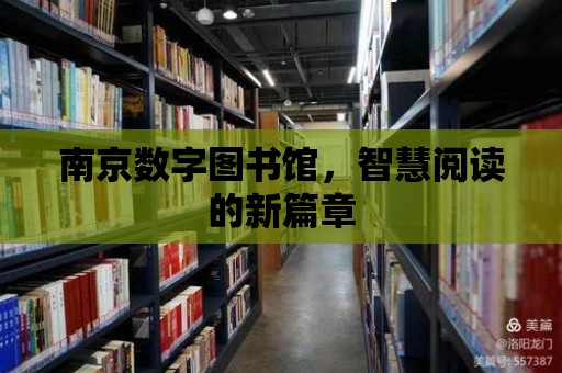 南京數字圖書館，智慧閱讀的新篇章