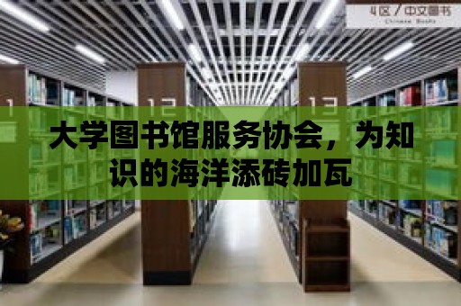 大學圖書館服務協會，為知識的海洋添磚加瓦