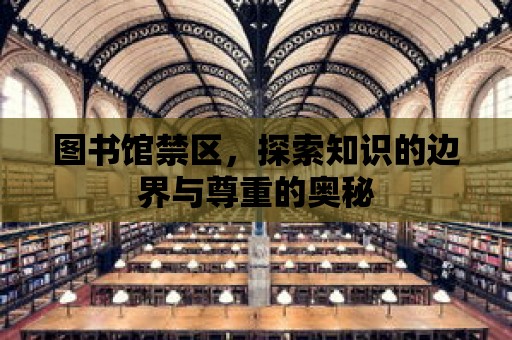 圖書館禁區，探索知識的邊界與尊重的奧秘