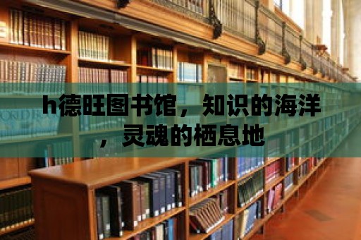 h德旺圖書館，知識的海洋，靈魂的棲息地