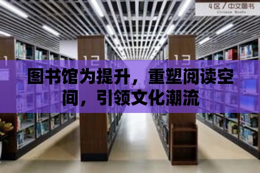 圖書館為提升，重塑閱讀空間，引領文化潮流