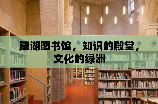 建湖圖書館，知識的殿堂，文化的綠洲