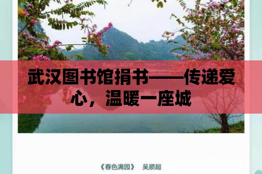 武漢圖書館捐書——傳遞愛心，溫暖一座城