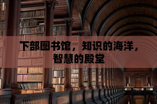 下部圖書館，知識的海洋，智慧的殿堂