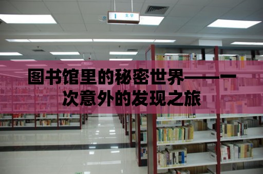 圖書館里的秘密世界——一次意外的發現之旅