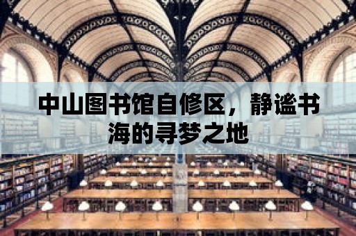 中山圖書館自修區，靜謐書海的尋夢之地