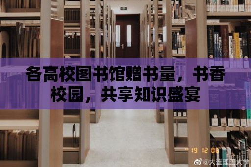 各高校圖書館贈書量，書香校園，共享知識盛宴