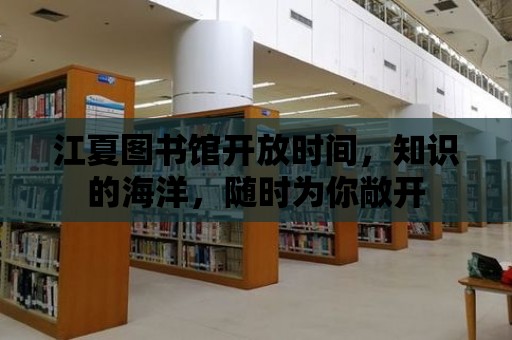 江夏圖書館開放時間，知識的海洋，隨時為你敞開