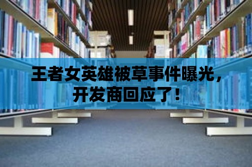 王者女英雄被草事件曝光，開發商回應了！