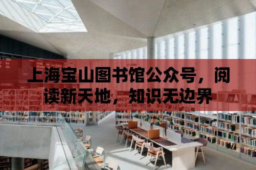 上海寶山圖書館公眾號，閱讀新天地，知識無邊界