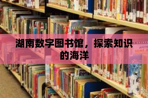 湖南數(shù)字圖書館，探索知識的海洋