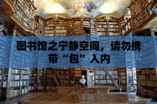 圖書館之寧靜空間，請勿攜帶“包”入內