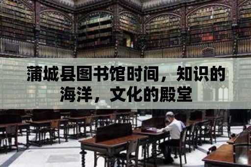 蒲城縣圖書館時間，知識的海洋，文化的殿堂