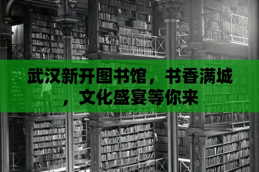 武漢新開圖書館，書香滿城，文化盛宴等你來