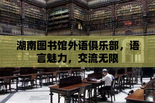 湖南圖書館外語俱樂部，語言魅力，交流無限