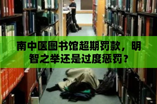 南中醫圖書館超期罰款，明智之舉還是過度懲罰？