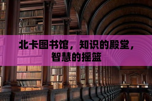 北卡圖書館，知識的殿堂，智慧的搖籃