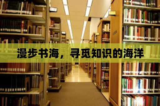 漫步書海，尋覓知識的海洋