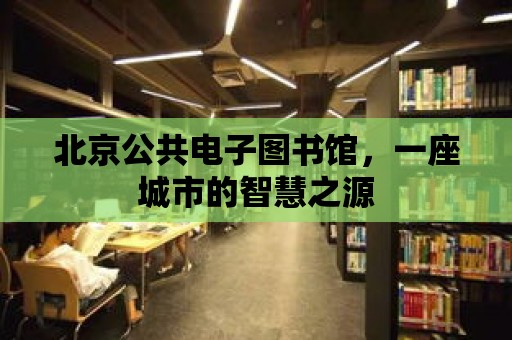 北京公共電子圖書館，一座城市的智慧之源