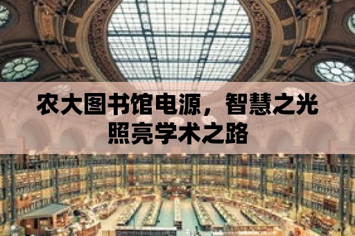 農大圖書館電源，智慧之光照亮學術之路