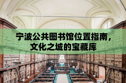 寧波公共圖書館位置指南，文化之城的寶藏庫