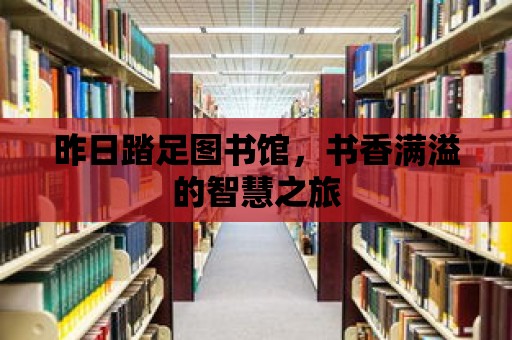 昨日踏足圖書館，書香滿溢的智慧之旅