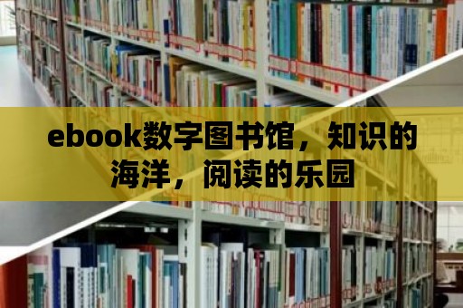 ebook數(shù)字圖書館，知識的海洋，閱讀的樂園