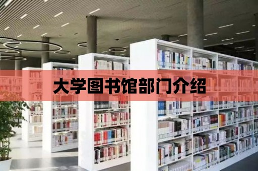 大學圖書館部門介紹