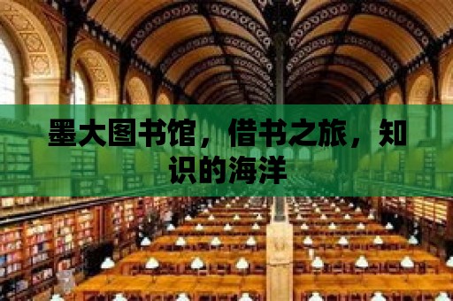 墨大圖書館，借書之旅，知識的海洋