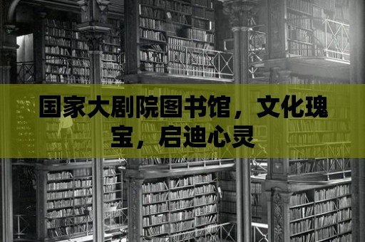 國家大劇院圖書館，文化瑰寶，啟迪心靈