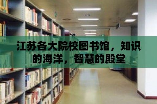 江蘇各大院校圖書館，知識的海洋，智慧的殿堂