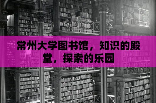 常州大學圖書館，知識的殿堂，探索的樂園