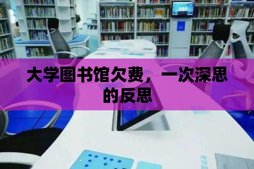 大學圖書館欠費，一次深思的反思