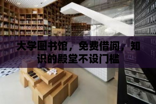 大學圖書館，免費借閱，知識的殿堂不設門檻