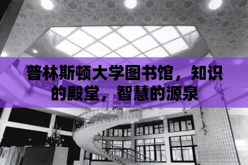 普林斯頓大學圖書館，知識的殿堂，智慧的源泉