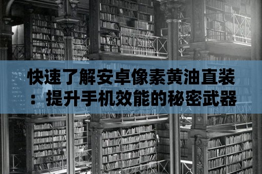 快速了解安卓像素黃油直裝：提升手機效能的秘密武器！